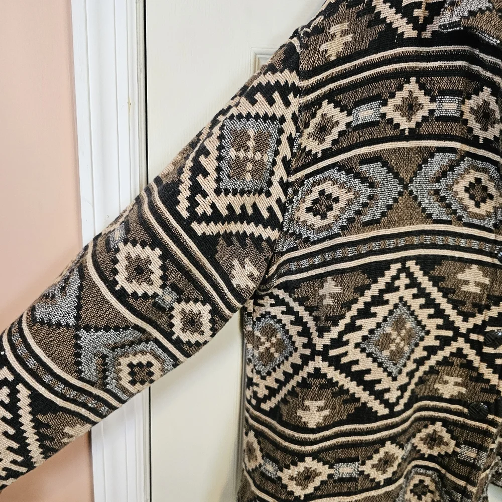 Chico's Vintage Southwestern Tapestry Button Down Jacket Blazor - Picture 3 of 7